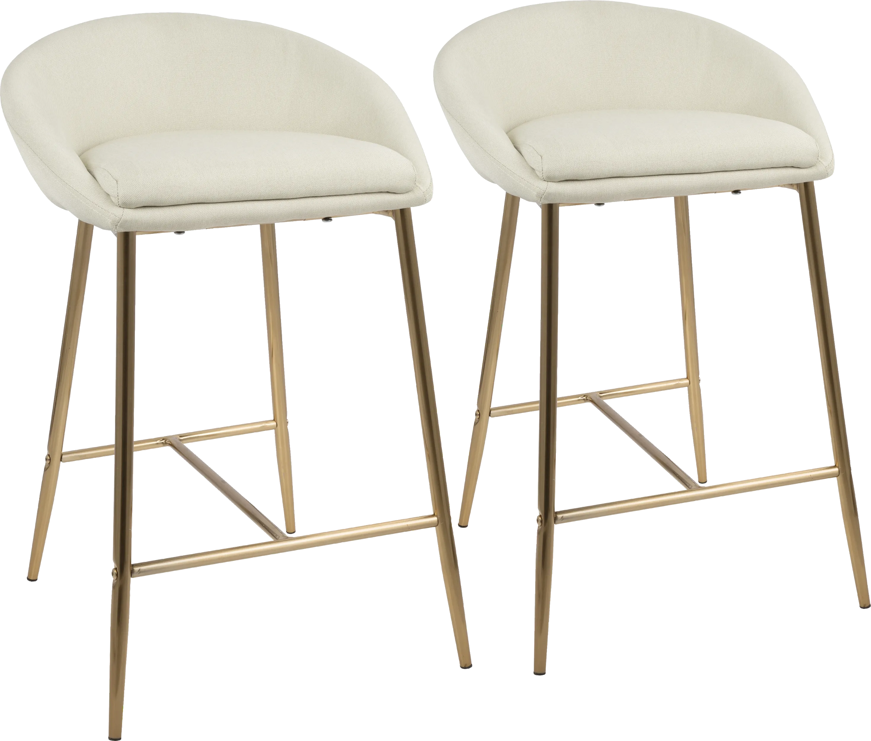 Orna Cream Counter Height Stool (Set of 2) - Thumbnail - Image 1