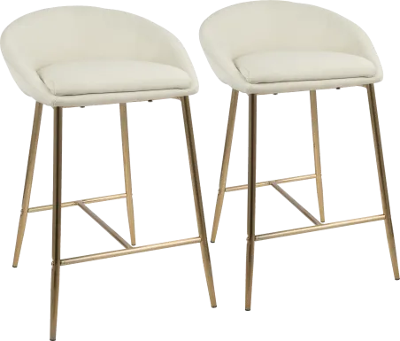 Orna Cream Counter Height Stool (Set of 2)