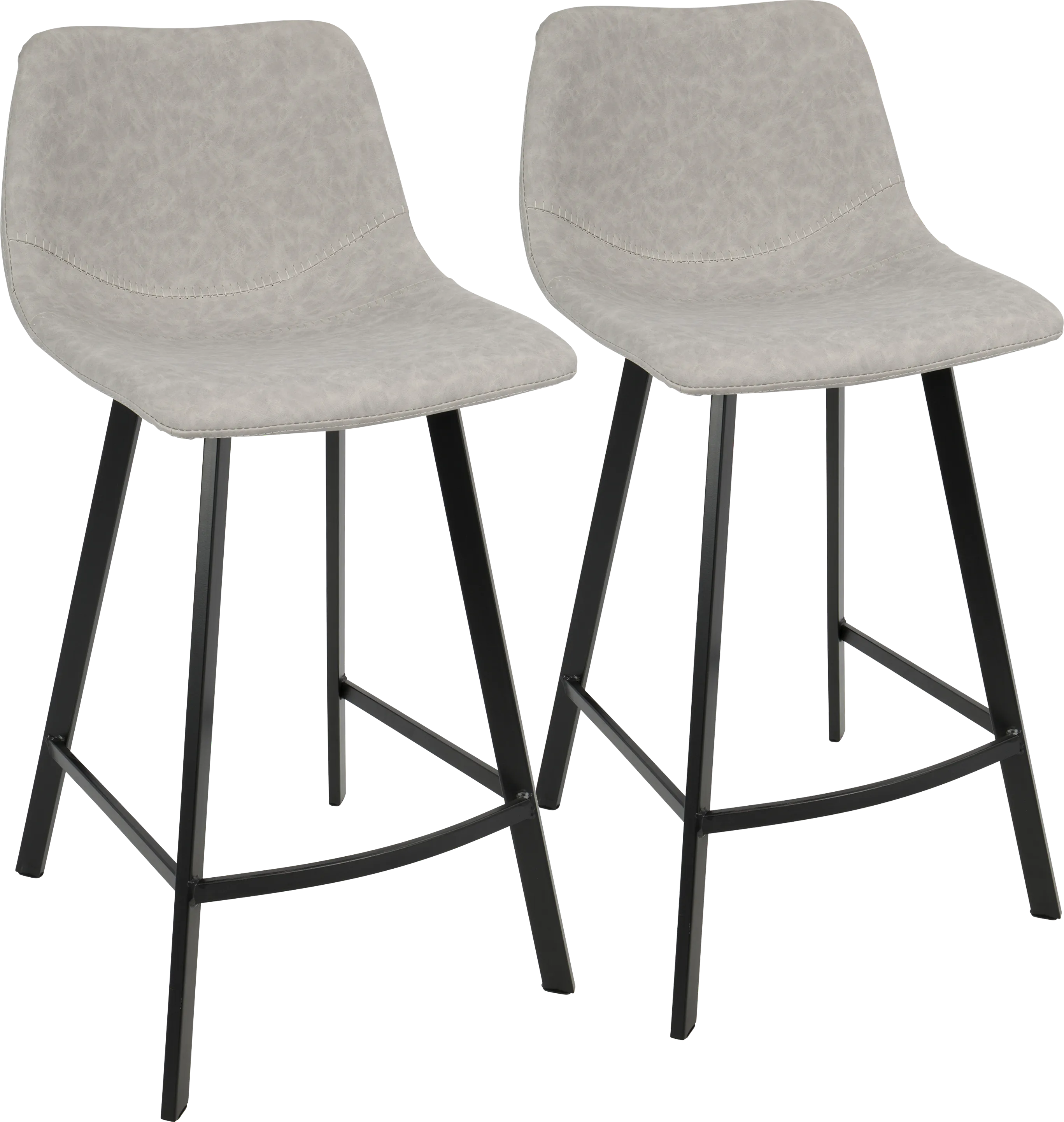 Quark Gray Counter Height Stool (Set of 2) - Thumbnail - Image 1