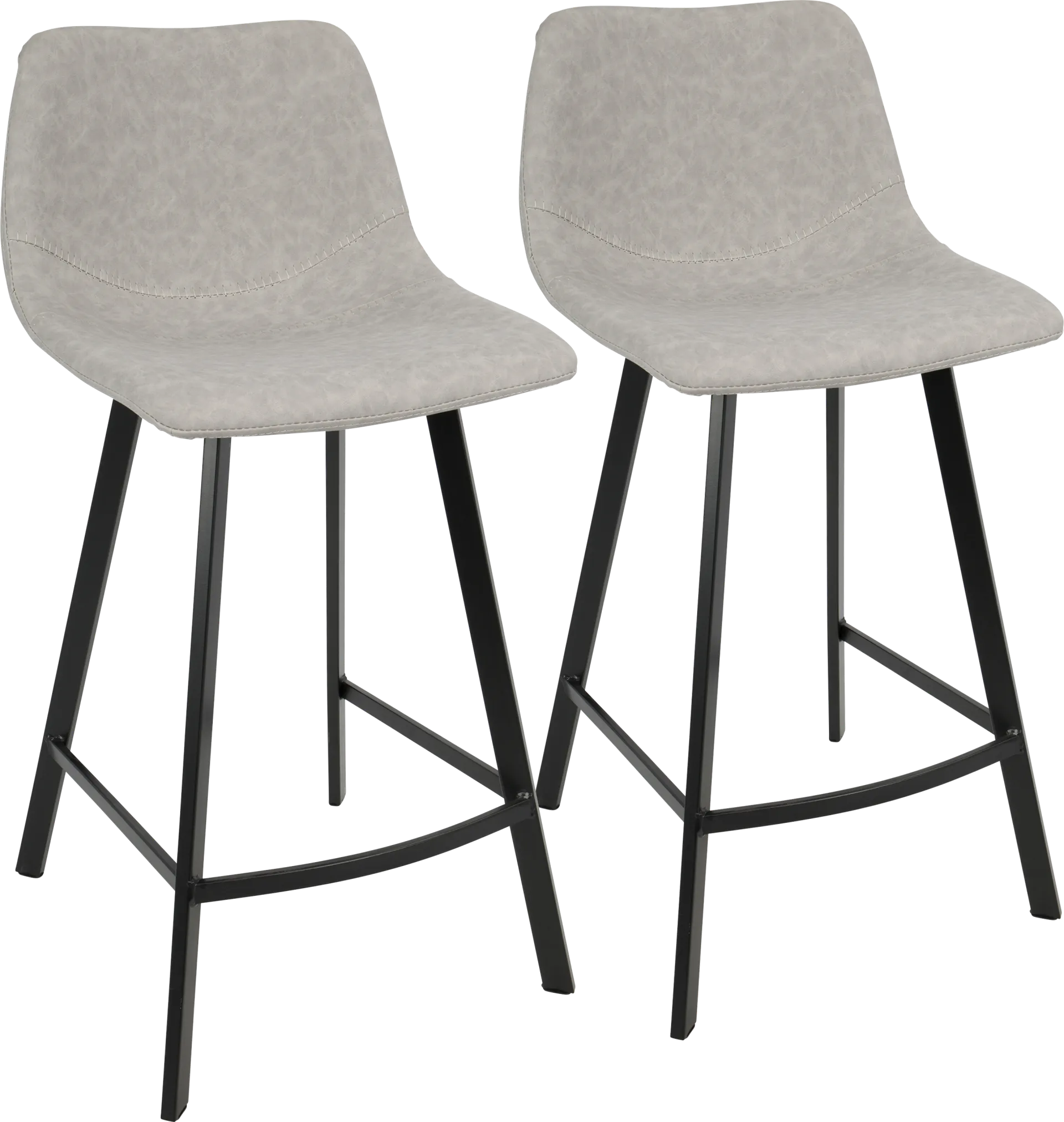 Quark Gray Counter Height Stool (Set of 2) - Image 1