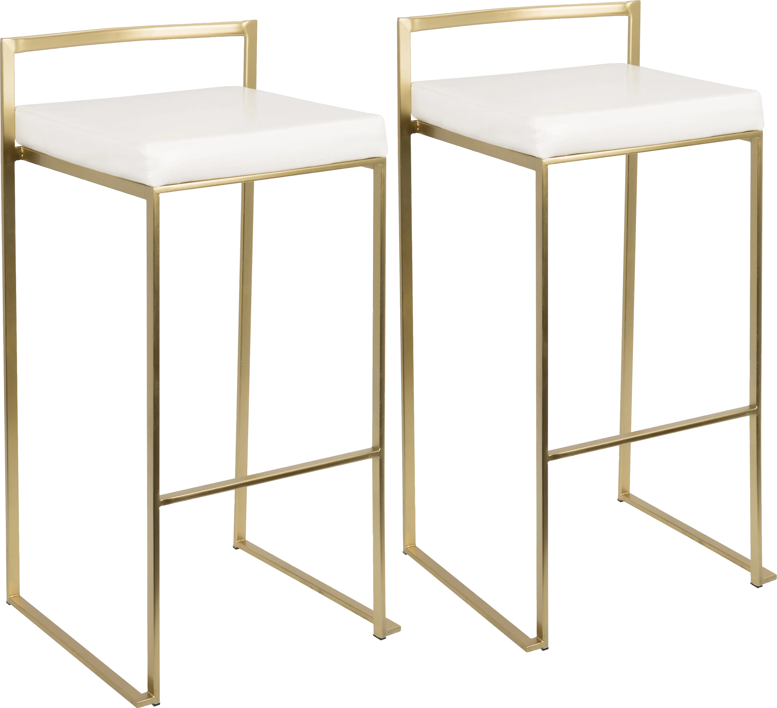 Sora White Gold Barstool (Set of 2) - Thumbnail - Image 1