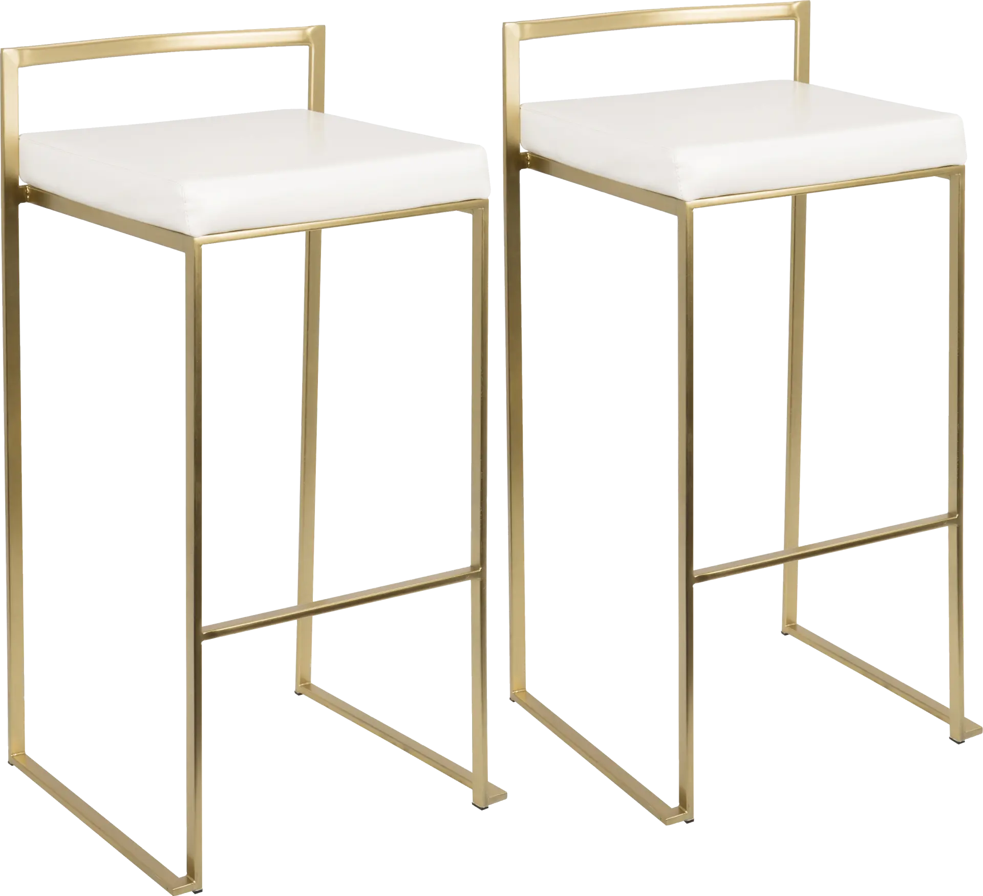 Sora White Gold Barstool (Set of 2)
