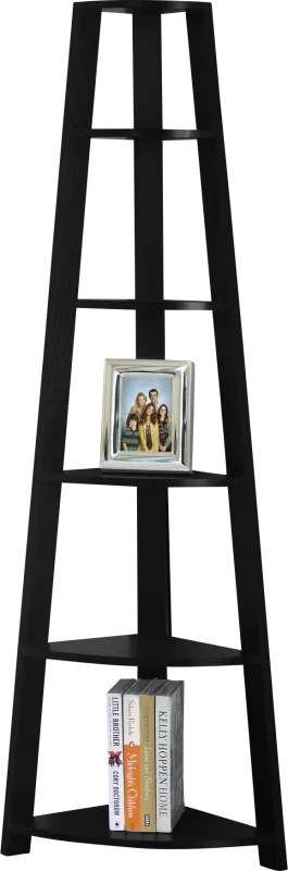 Korgan Black Bookcase