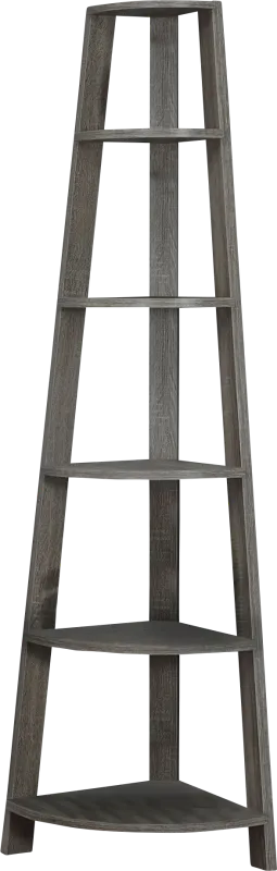 Korgan Taupe Bookcase