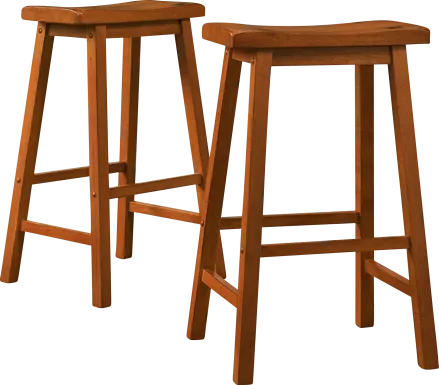 Nario Brown Barstools (Set of 2)
