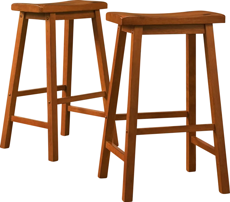 Nario Brown Barstools (Set of 2)