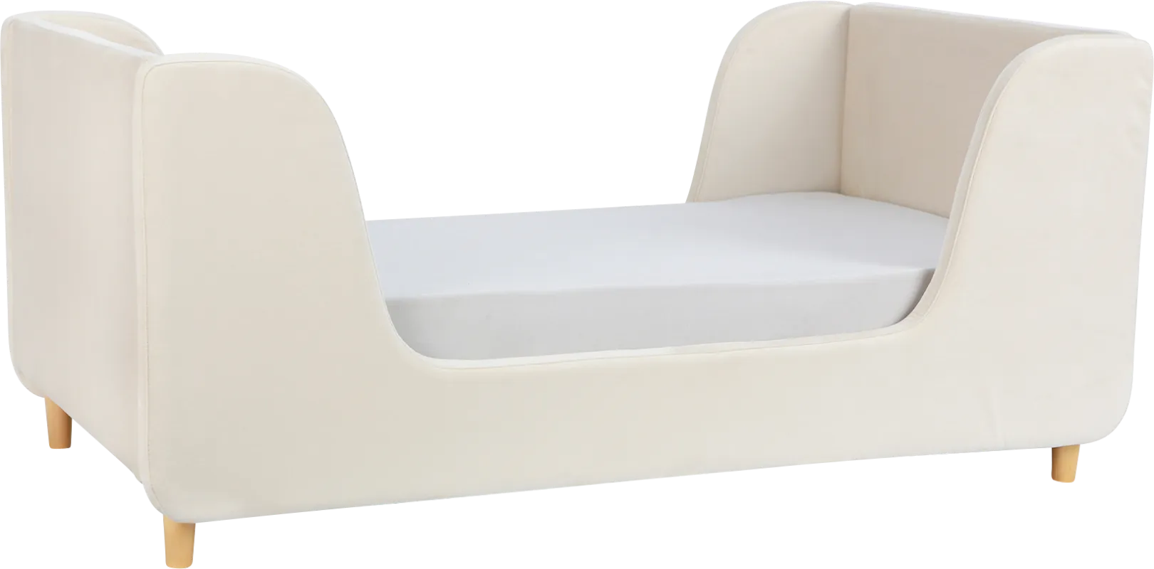 Tegen Almond Upholstered Toddler Bed