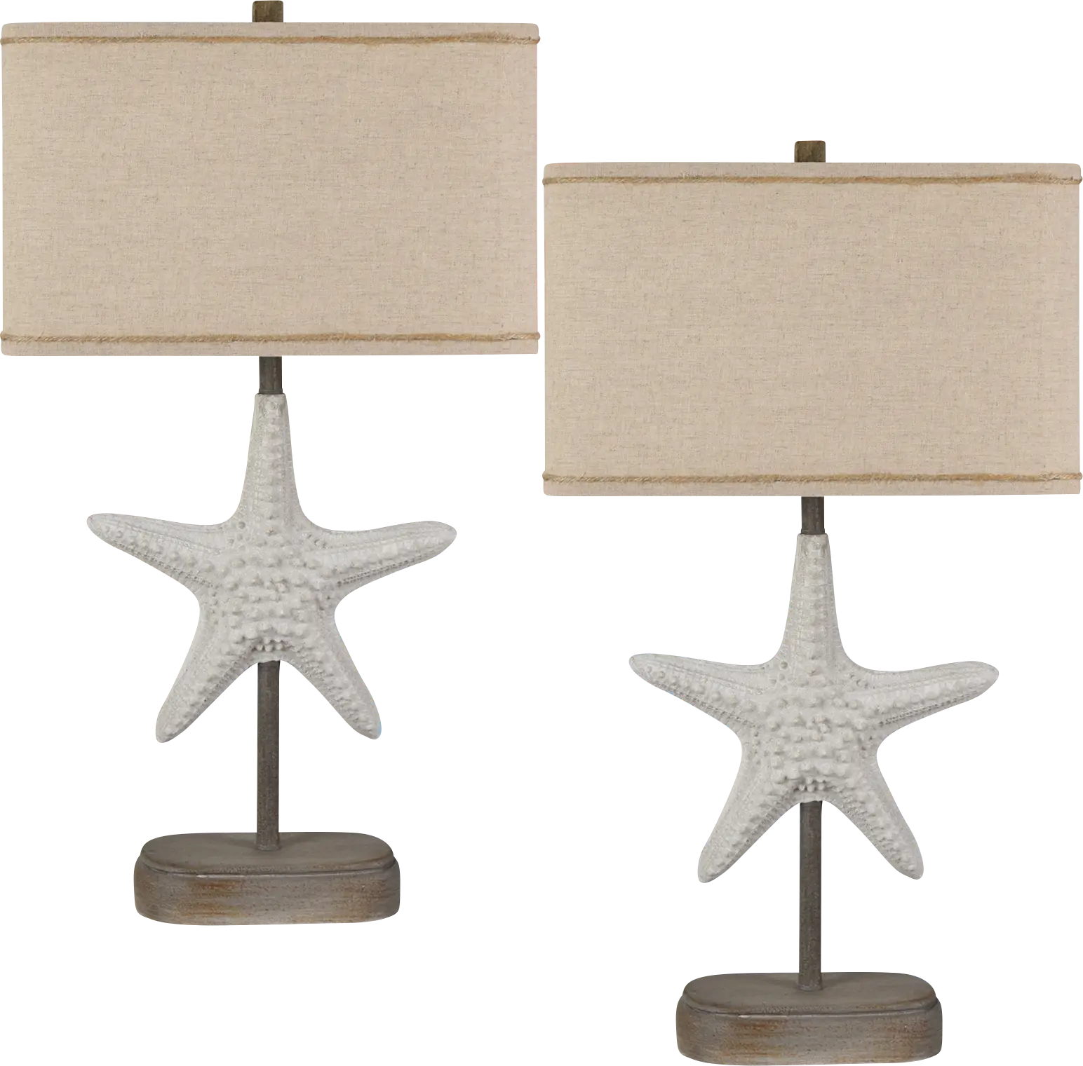 Lake Lauder White Table Lamps, Set of 2