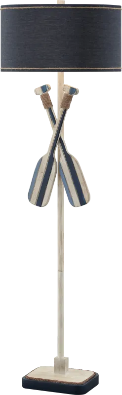 Burkston Blue Floor Lamp