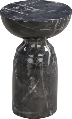 Fausta Black Accent Table