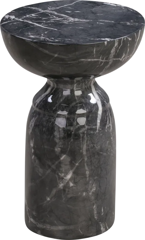 Fausta Black Accent Table