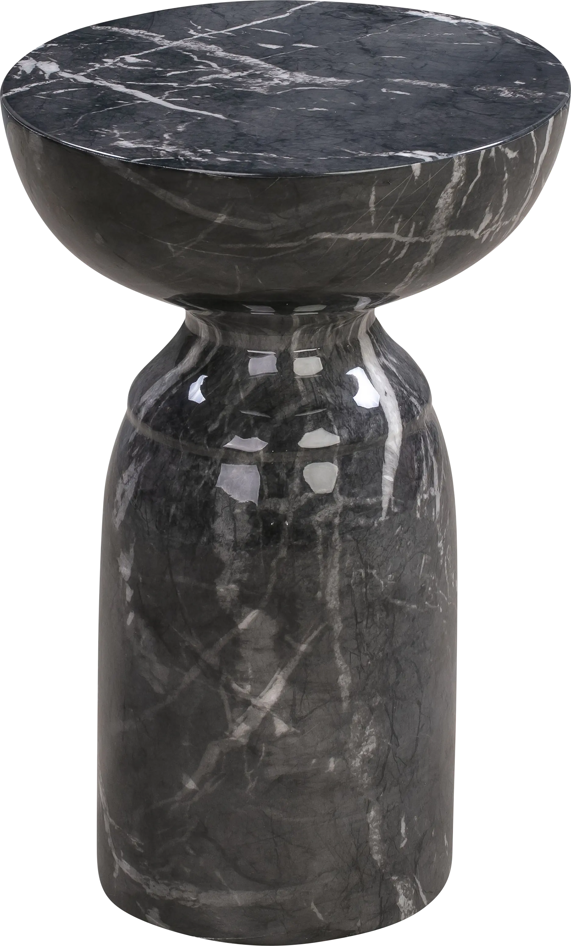 Fausta Black Accent Table