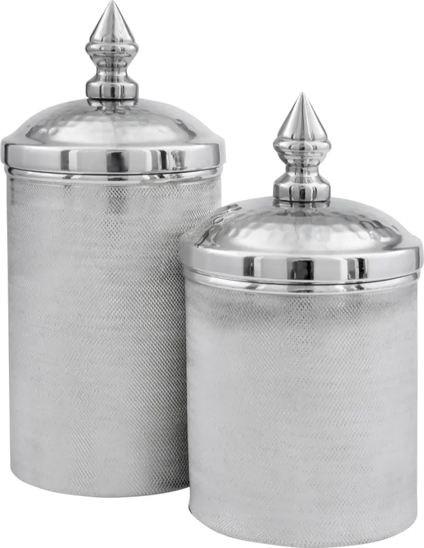 Laurynn Silver Canisters, Set of 2