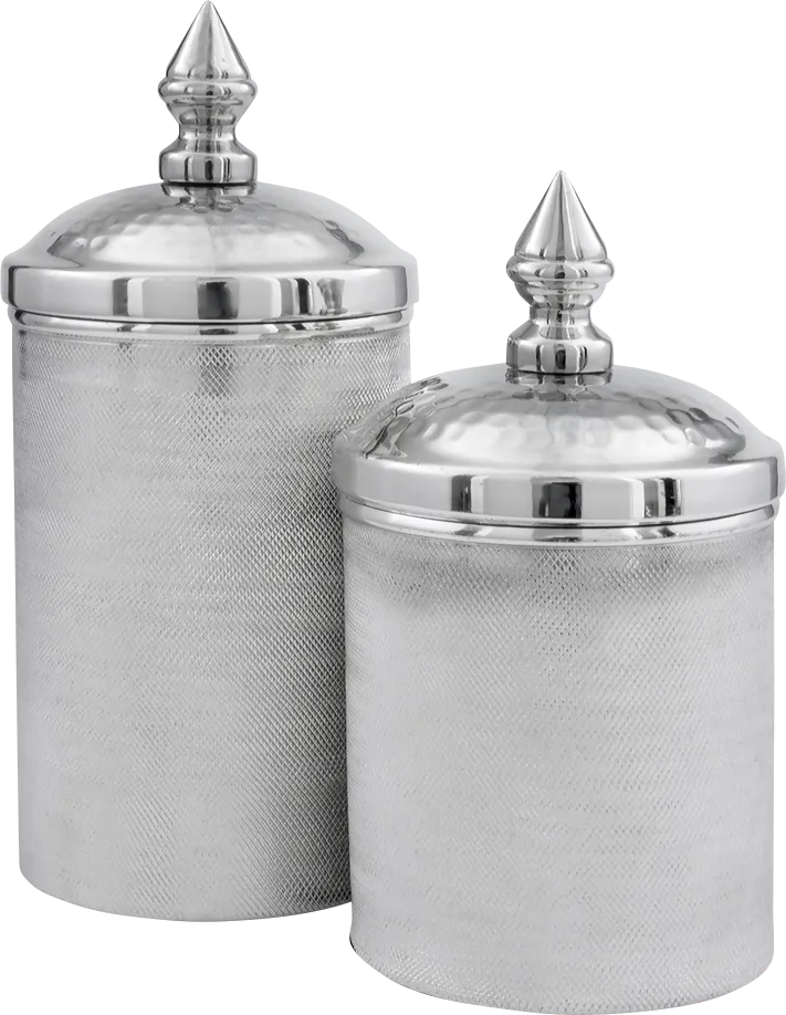 Laurynn Silver Canisters, Set of 2 - Image 1