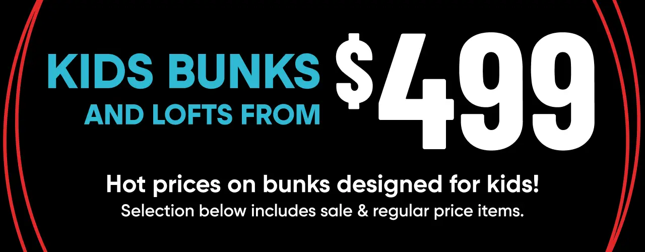 Kids bunks and lofts from $499. Hot prices on bunks designed for kids! Selection below includes sale & regular price items.
