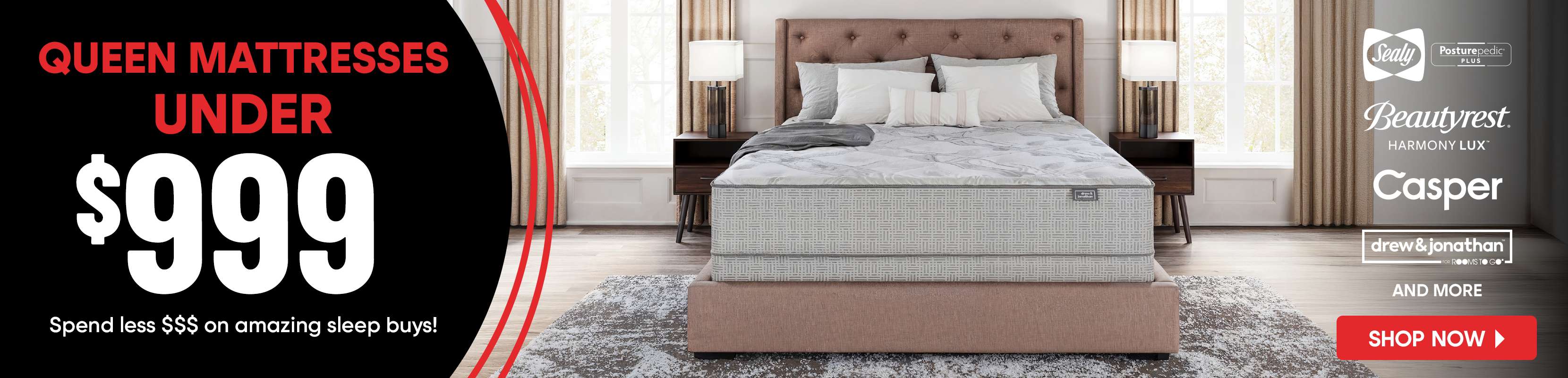 Queen mattresses under $999. Shop now.
