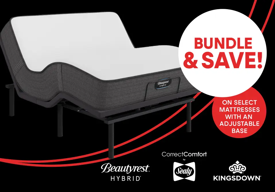 Bundle and save on select mattresses with an adjustable base.
