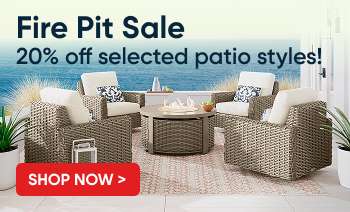 Fire Pit Sale: 20% off selected patio styles!
