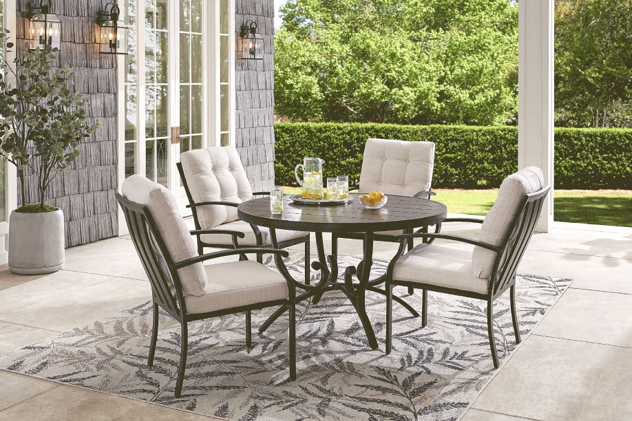 black and white patio chair 