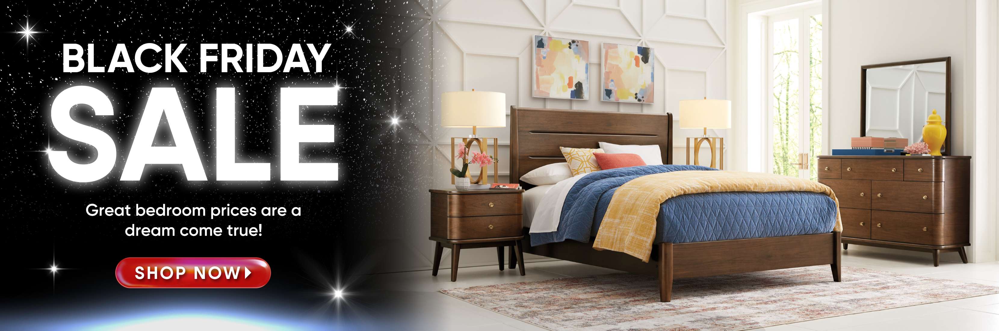BLACK FRIDAY SALE. Bedroom furniture sale.
