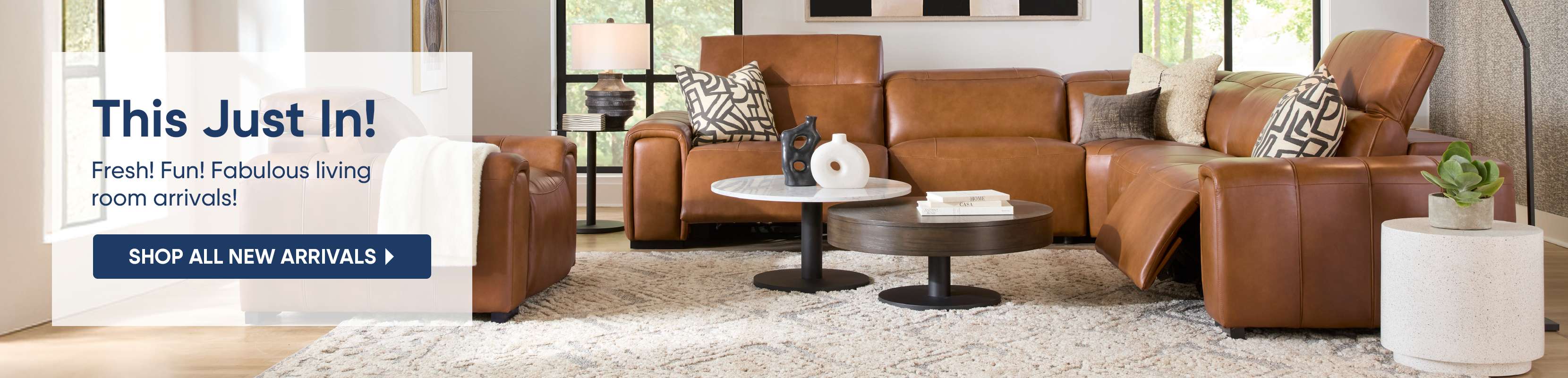 This Just In! Fresh! Fun! Fabulous living room arrivals! Shop all new arrivals.
