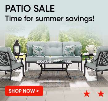 PATIO SALE: Time for summer savings! Patio furniture set.
