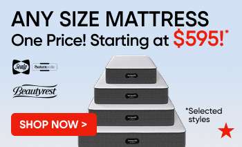 Any size mattress sale starting at $595.
