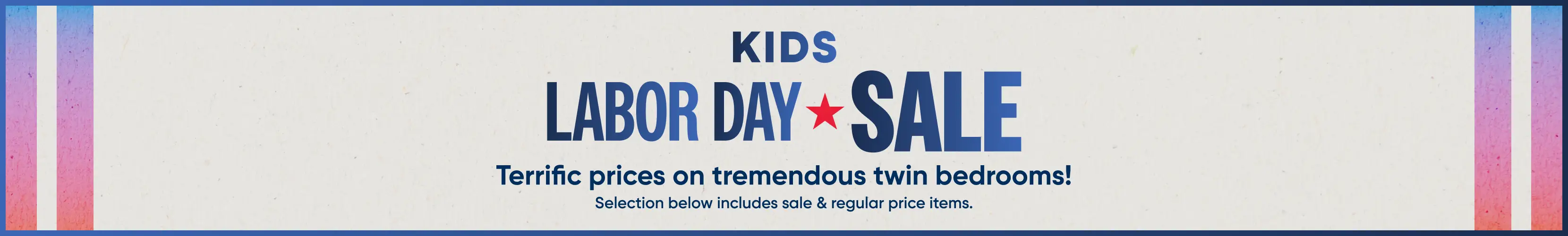 Kids Labor Day Sale: Terrific prices on tremendous twin bedrooms! Selection below includes sale & regular price items.
