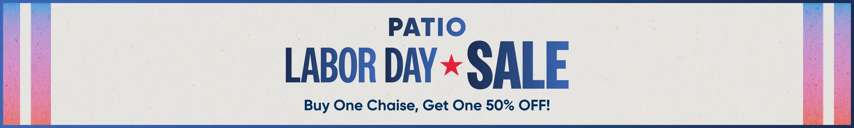 Patio Labor Day Sale: Buy One Chaise, Get One 50% OFF!