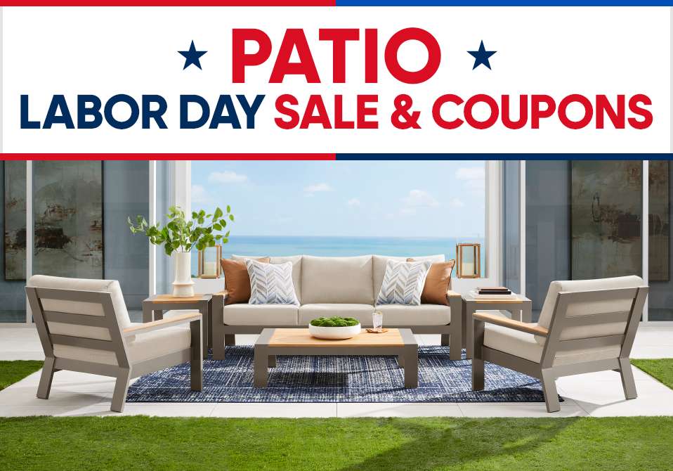 PATIO LABOR DAY SALE & COUPONS. Outdoor patio furniture set.
