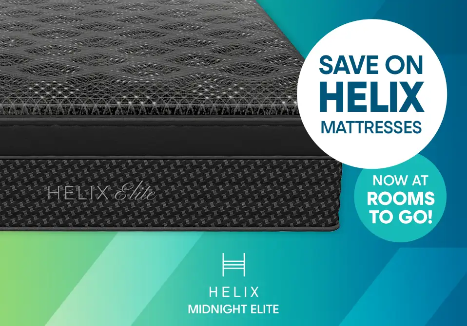 SAVE ON HELIX MATTRESSES. Now at Rooms To Go! Helix Midnight Elite mattress.
