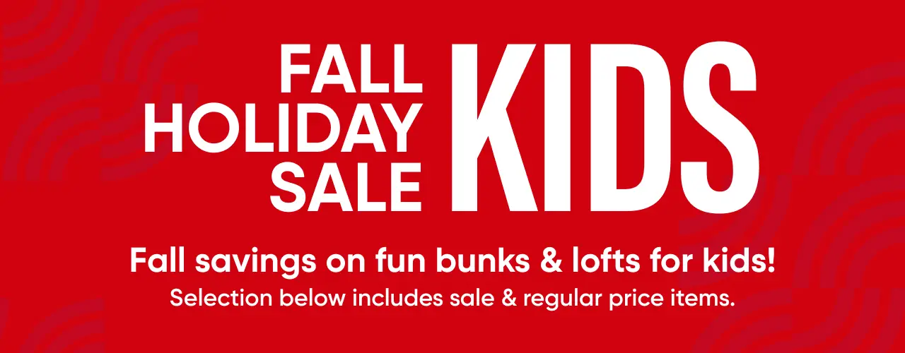 Fall Holiday Sale Kids: Fall savings on fun bunks & lofts for kids! Selection below includes sale & regular price items.
