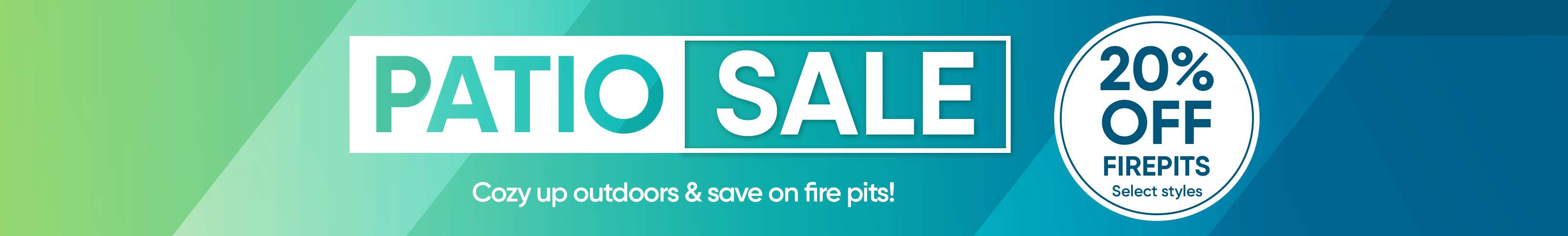 PATIO SALE. 20% off fire pits. Cozy up outdoors & save on fire pits!
