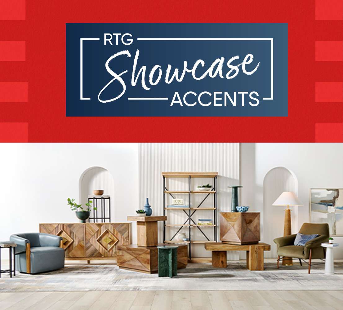 RTG Showcase Accents. Furniture display in a showroom.
