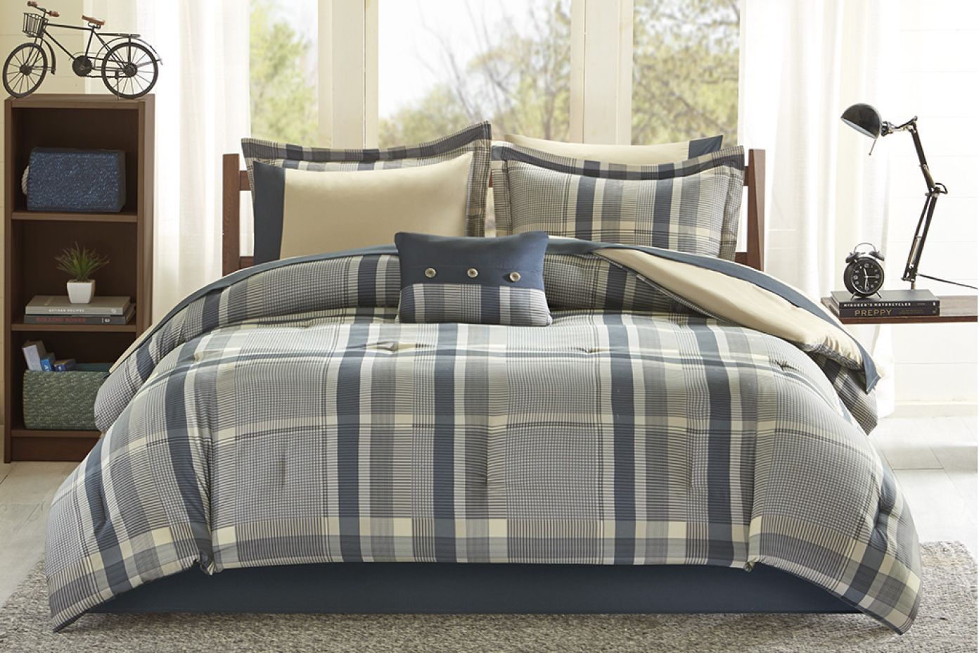 plaid beadspread
