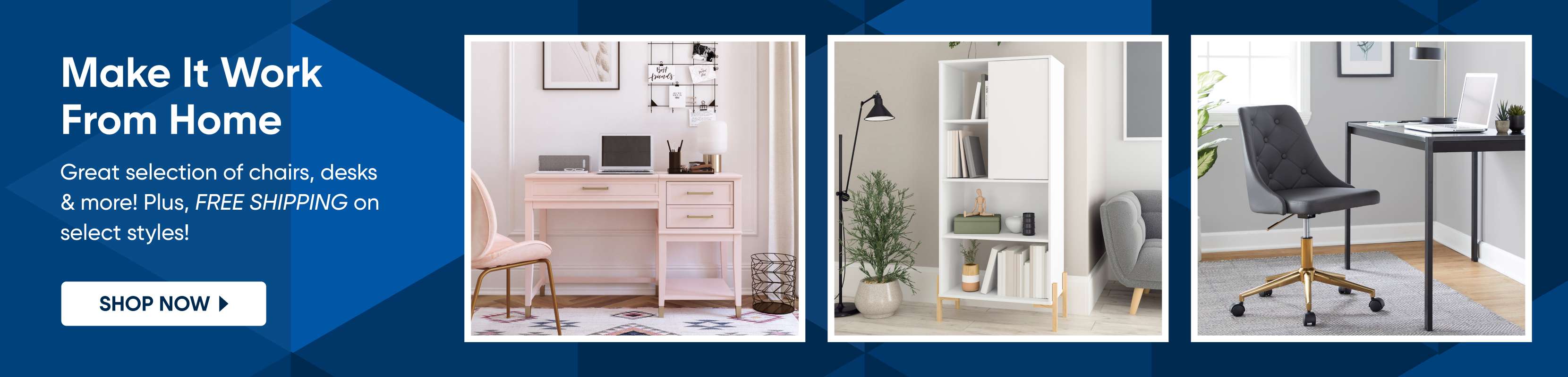 Make It Work From Home. Great selection of chairs, desks & more! Plus, FREE SHIPPING on select styles!
