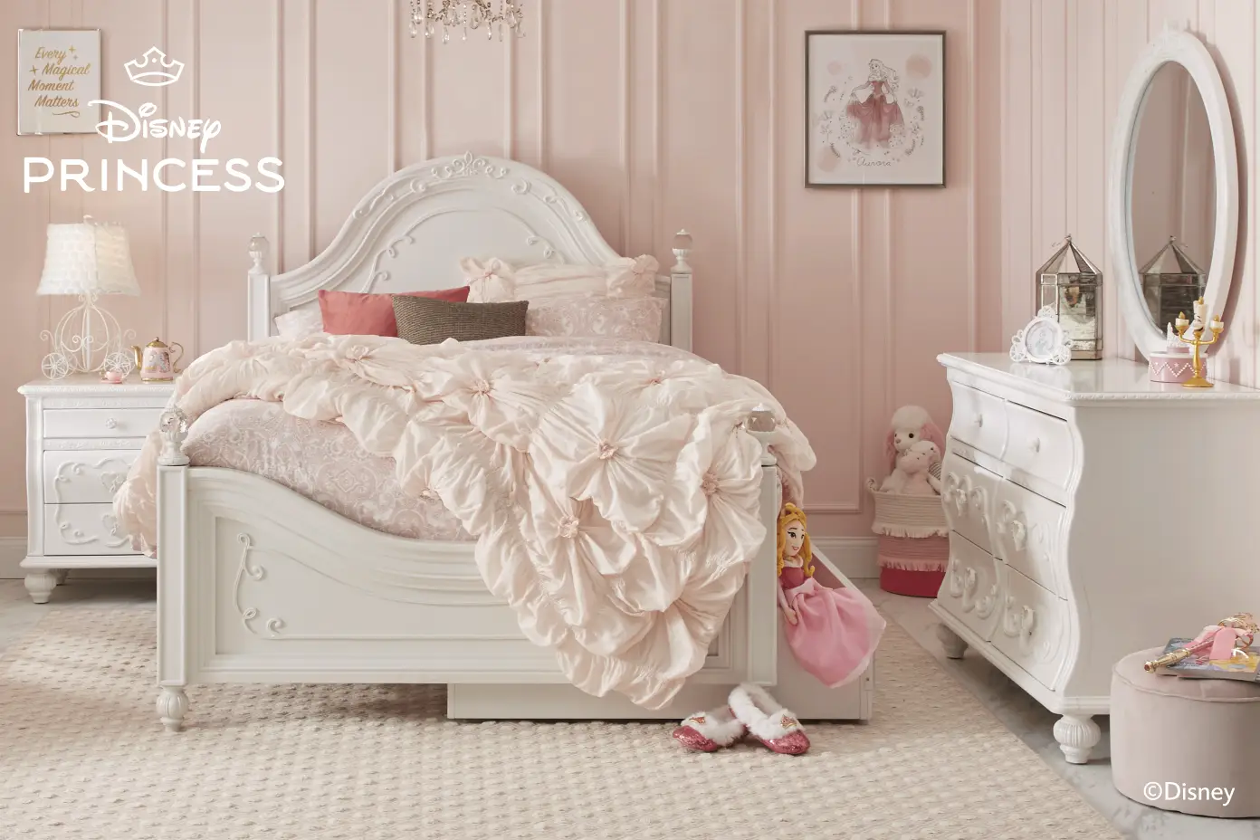 Disney Princess bedroom set.
