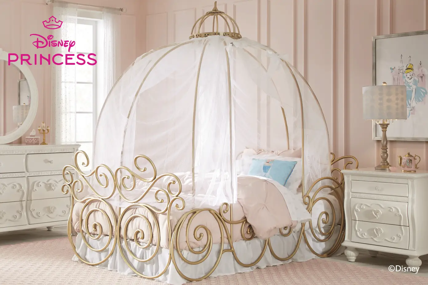 Disney Princess carriage bed.
