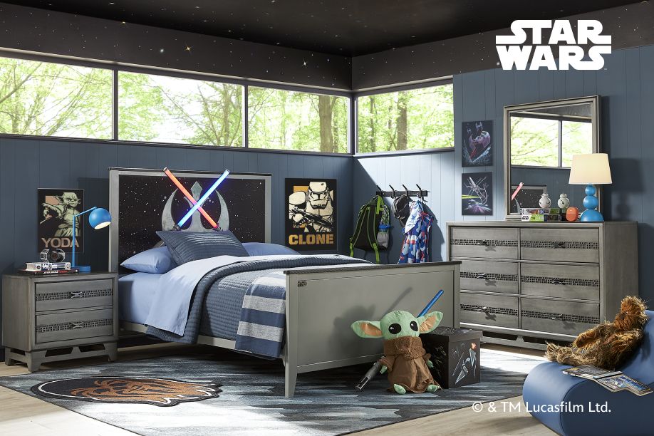 Star Wars themed bedroom set.
