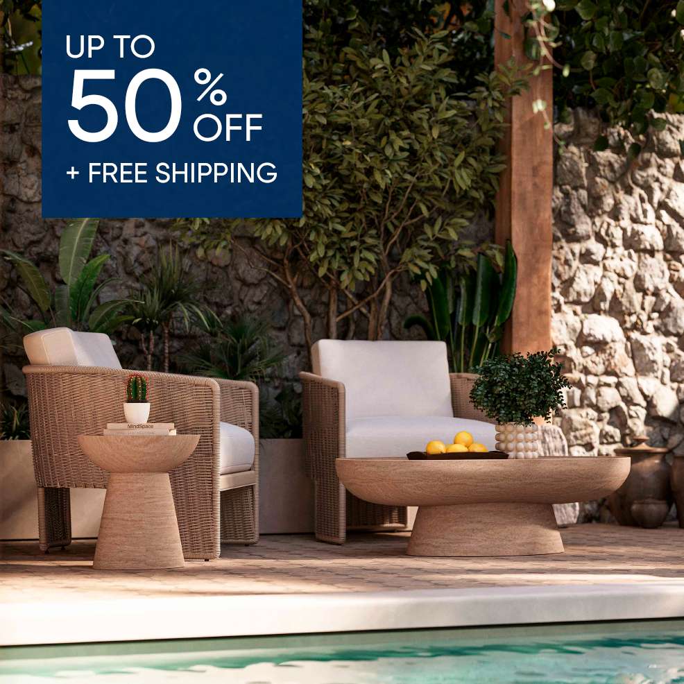 Up to 50% off + free shipping. Outdoor furniture set.
