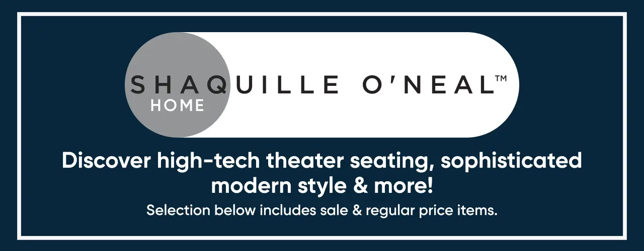 Shaquille O'Neal Home banner: Discover high-tech theater seating, sophisticated modern style & more!