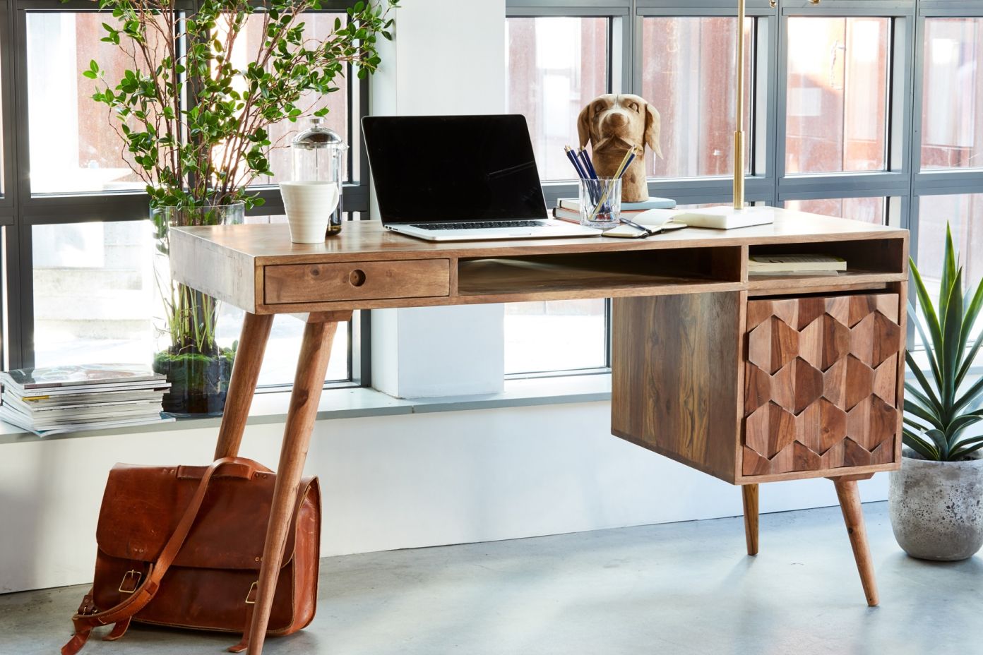 tan desk 