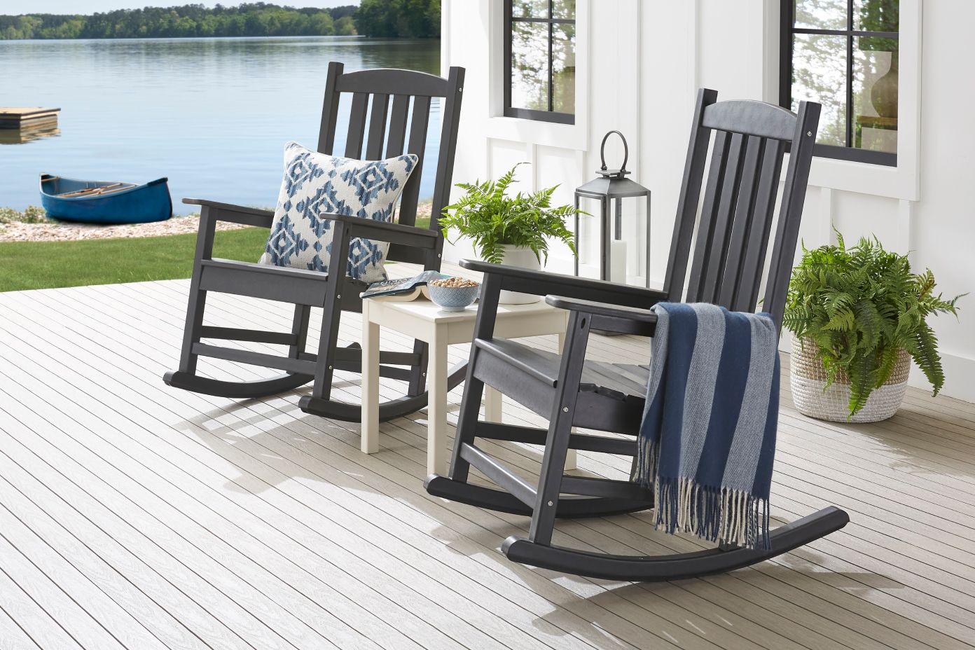 black rocking chair
