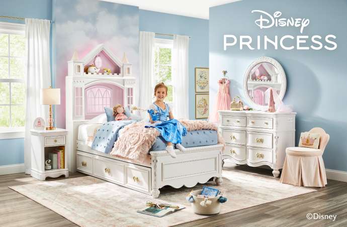 Disney Princess bedroom set.
