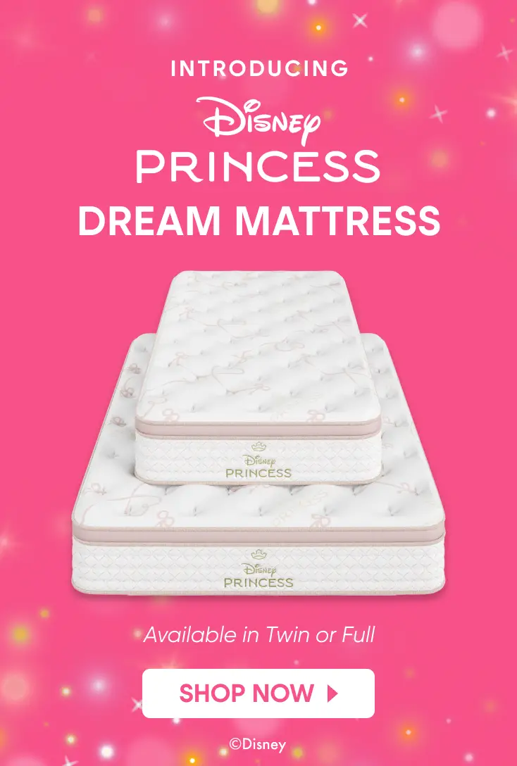 Introducing Disney Princess Dream Mattress, available in Twin or Full. Shop now.