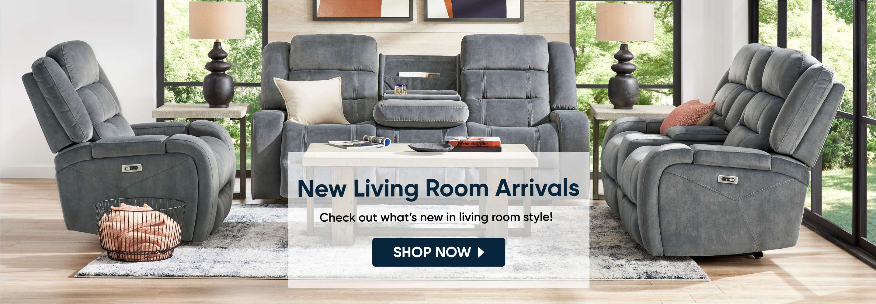New Living Room Arrivals. Check out what's new in living room style!
