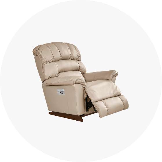 Beige recliner chair.
