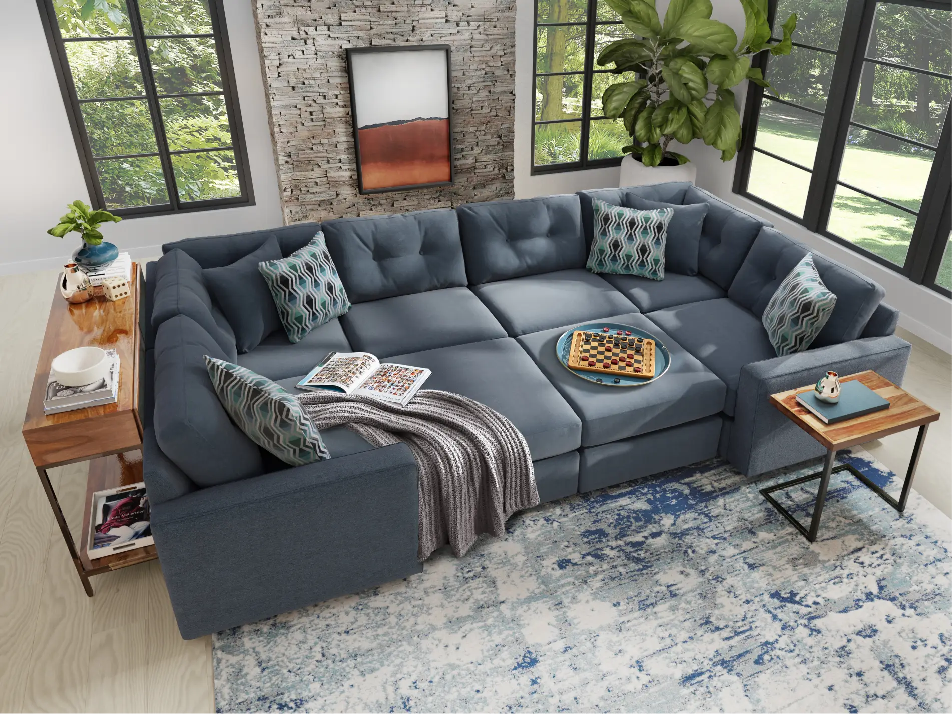 ModularThree Collection | Mixed Media Modular Sofa