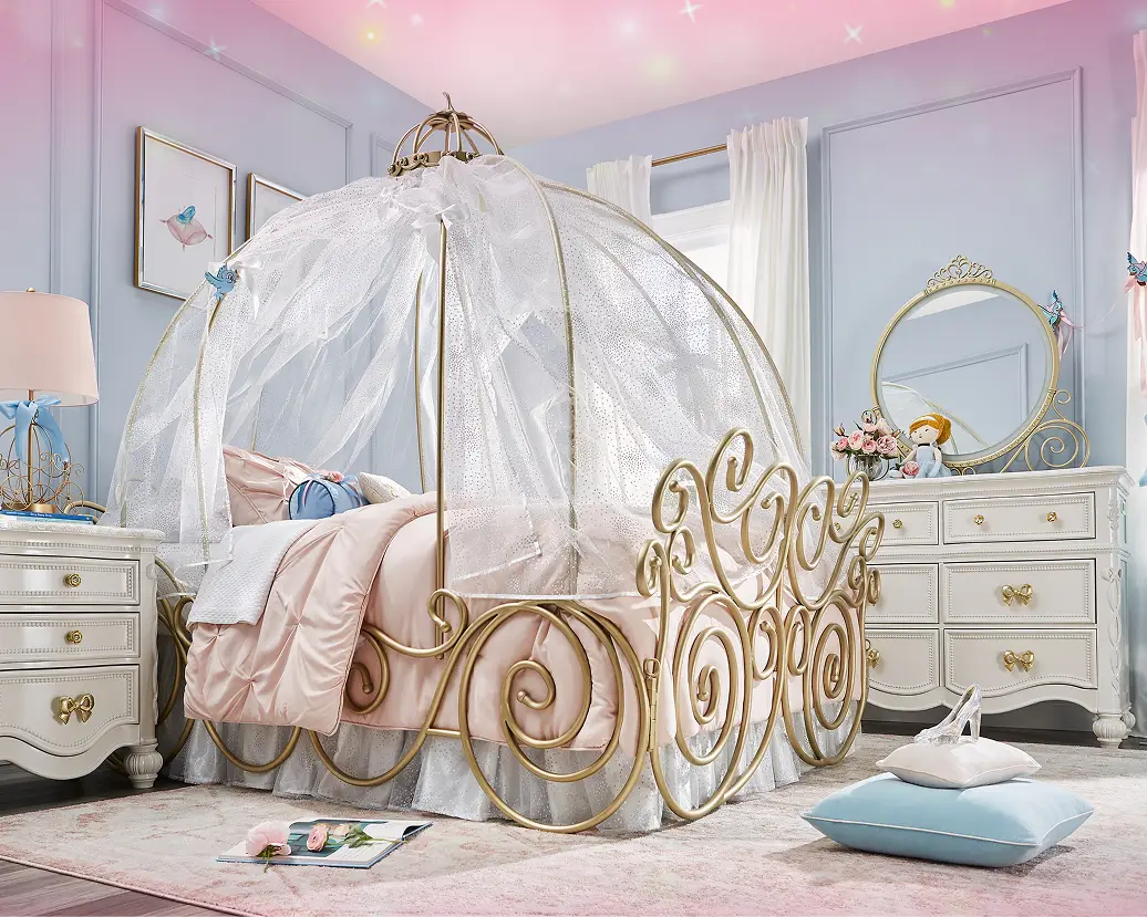 princess dresser set Princess Storage Set 9-Drawer Lace Dresser with Nightstand