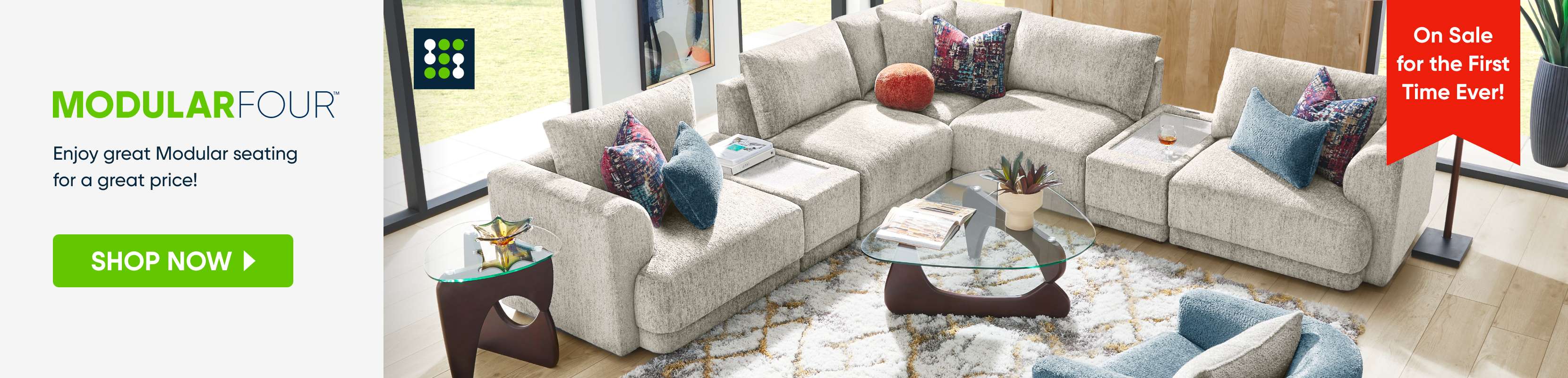 MODULARFOUR. On Sale for the First Time Ever! Modular seating.
